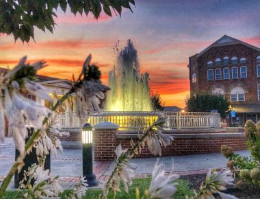 Downtown Somerset, Kentucky fountain