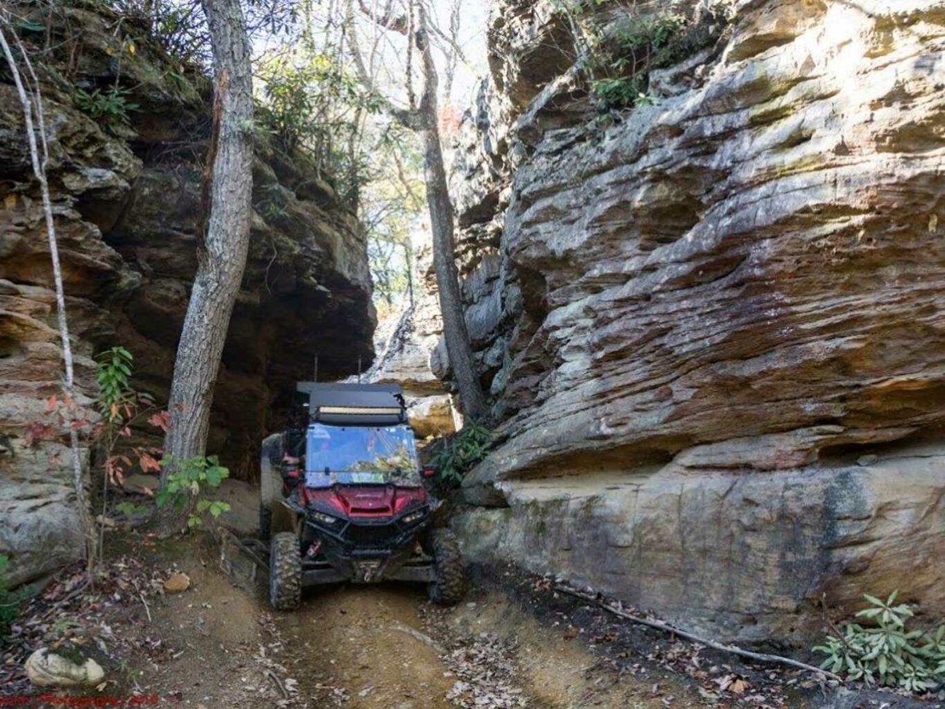 Off road vehicle in operation