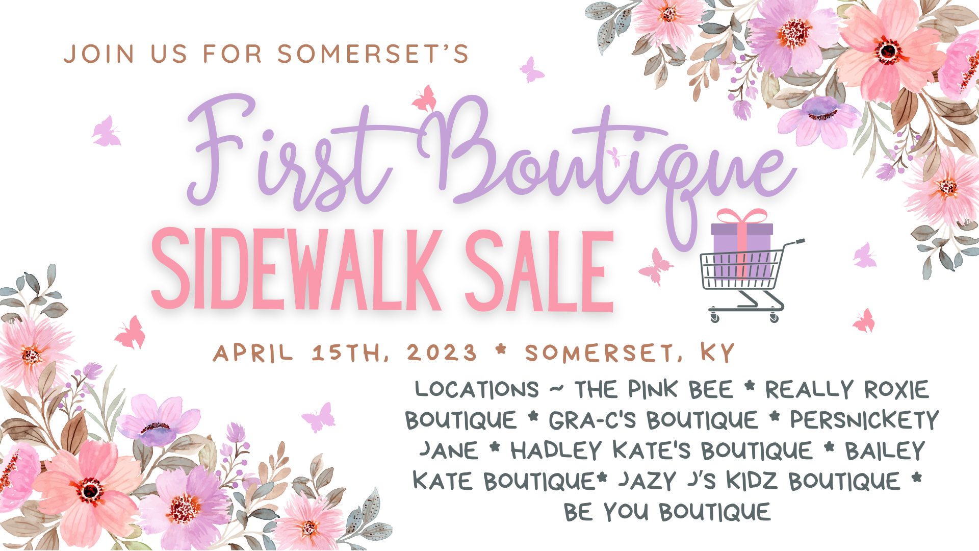 Somerset's 1st Annual Boutique Sidewalk Sale