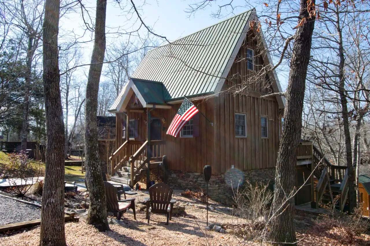 exterior view of resort cabin