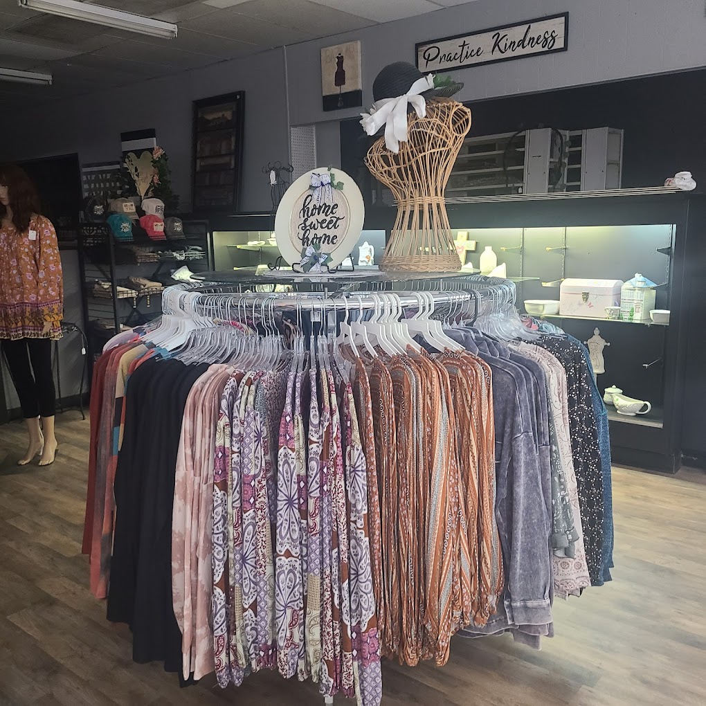 rack of women's clothing inside store